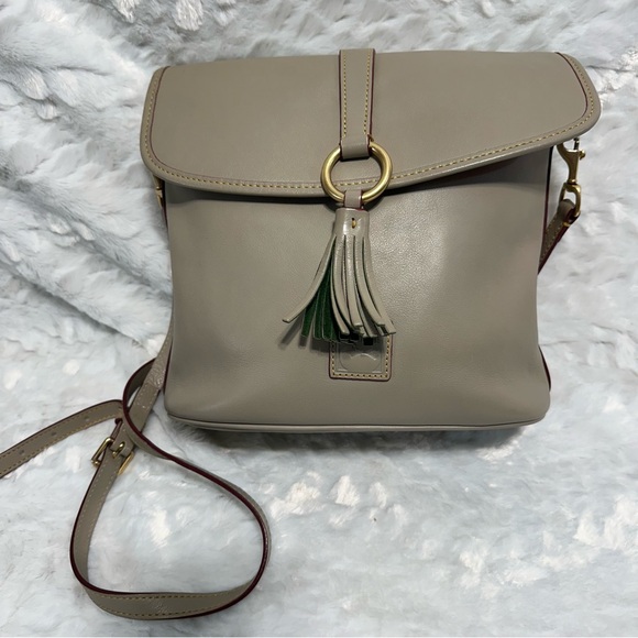 Dooney & Bourke Handbags - Dooney and Bourke Florentine Large Dottie Crossbody Taupe READ
